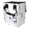 Large-Capacity Folding Shopping Trolley with Wheels, Base Plate, and Backpack Function, Silver view 1