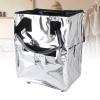 Large-Capacity Folding Shopping Trolley with Wheels, Base Plate, and Backpack Function, Silver view 2