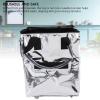 Large-Capacity Folding Shopping Trolley with Wheels, Base Plate, and Backpack Function, Silver view 4