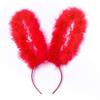 Kreeqe Playful Fluffy Bunny Ear Headband with Lace Trim, Photo Prop for Adults, for Christmas, Valentine's Day, and Winter Costume Parties (Drift, M) view 4