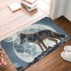 MXDLKSWPOH Wolf Under Moon Door Mat, Low-Profile, Non-Slip, Washable, 60 x 40 cm view 1