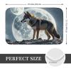 MXDLKSWPOH Wolf Under Moon Door Mat, Low-Profile, Non-Slip, Washable, 60 x 40 cm view 2