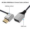YINGAYOU Short HDMI Extension Cable, 4K@60Hz 18Gbps, 90-Degree Female-to-Male, Aluminum Housing, Gold-Plated Plug, 3D, ARC, Ethernet, for Laptop, Monitor, Fire TV, PC, Left-Angle, 0.2 m/0.65 ft view 2
