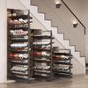 Adjustable Extendable Shoe Rack for Closets, Stackable Vertical Metal Storage, Black view 2