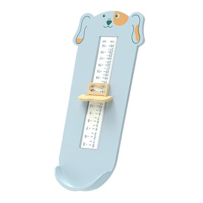 Children's Shoe Measuring Ruler with Slider, Blue Animal Design, Wofashpuret