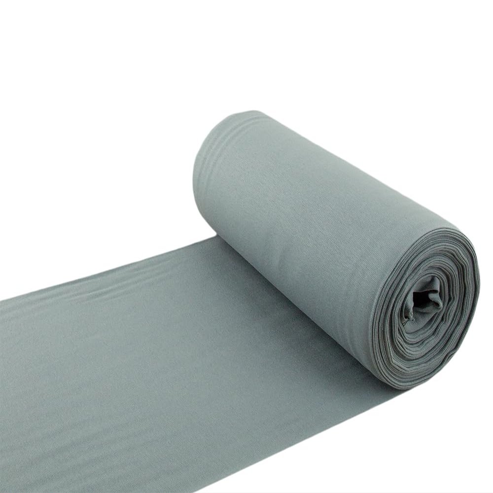 Solid Ribbed Fabric Tube | Gray