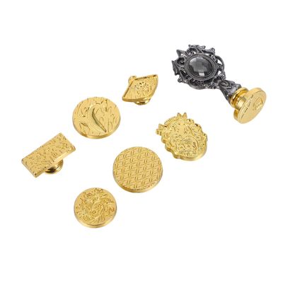 FOMIYES Retro Metal Wax Seal Stamp Head Replacement for Envelopes, Vintage Seal Stamp Accessory for Wedding Invitations and DIY