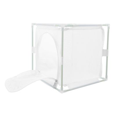 Foldable White Butterfly Cage with Zipper and Mesh