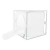 Foldable White Butterfly Cage with Zipper and Mesh view 1