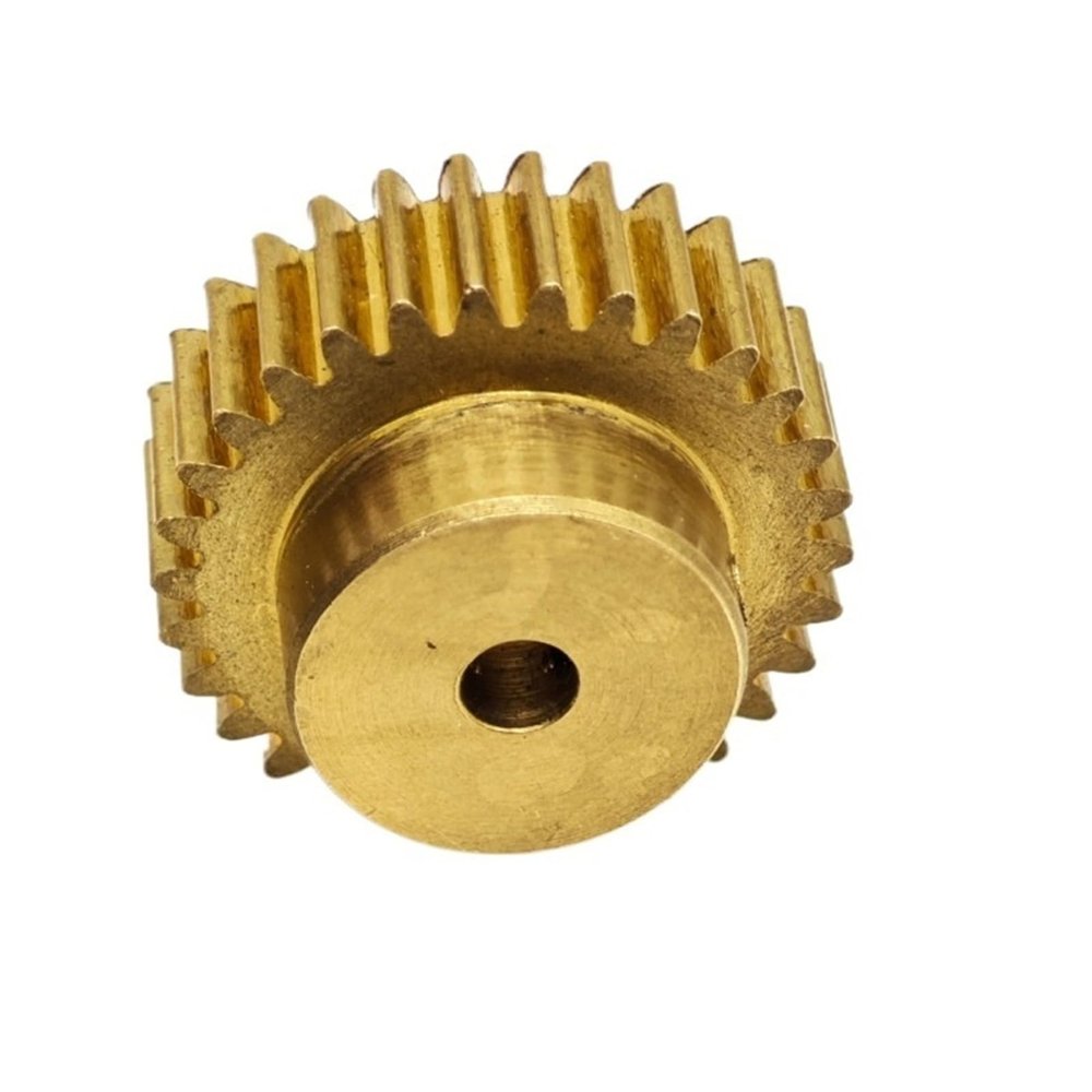 ELILANEY Brass Spur Gear, Module 0.6, 90 Teeth, 5 mm Stepped Gear, Straight Teeth, 12.7 mm Bore