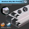 MLYAYE Heavy-Duty Waterproof Metal Cable Protector, Extra-Wide 60 x 30 mm (2.36 x 1.18 in), for Floor/Wall Mounting view 4