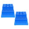 Plastic Test Tube Rack, 2-Pack, 92 Holes, Blue view 1