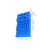 Plastic Test Tube Rack, 2-Pack, 92 Holes, Blue view 2