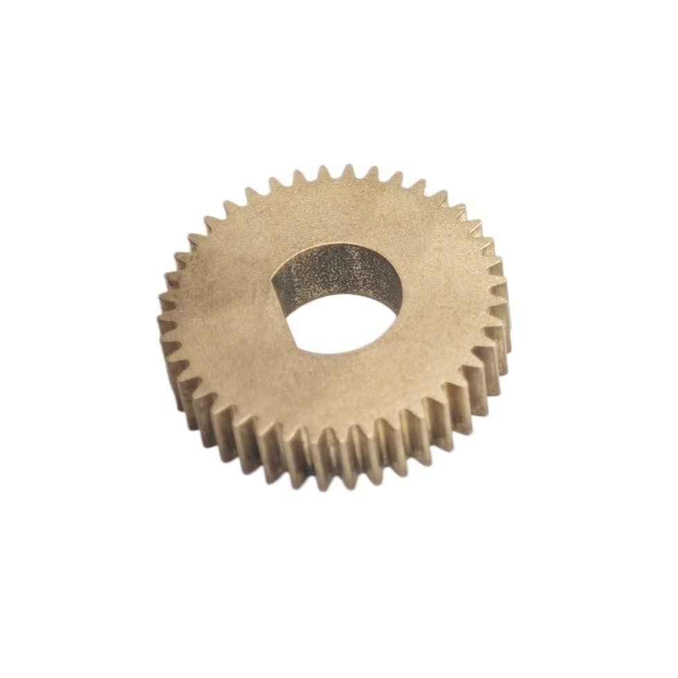 ELILANEY 0.6M 34T Copper Spur Gear, 21.6 mm Diameter, 5 mm Thick, 3 x 2.5 mm D-Bore