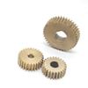 ELILANEY 0.6M 34T Copper Spur Gear, 21.6 mm Diameter, 5 mm Thick, 3 x 2.5 mm D-Bore view 3