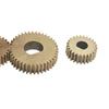 ELILANEY 0.6M 34T Copper Spur Gear, 21.6 mm Diameter, 5 mm Thick, 3 x 2.5 mm D-Bore view 4