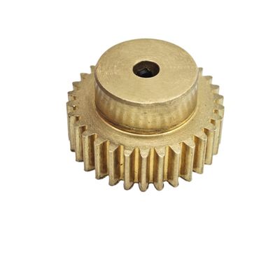 ELILANEY 0.6M 69T Brass Spur Gear, 16 mm Bore