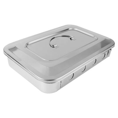 Sterilization Box for Thermometers, Round, 1 pc, Stainless Steel, Silver