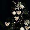 PERSELOSO White Rattan Heart Ornaments, 4-Piece Set, Openwork Hanging Decor view 4