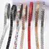 Self-Adhesive Rhinestone Trim, 5 Yards, Rectangular Crystal Glitter Band, White view 4