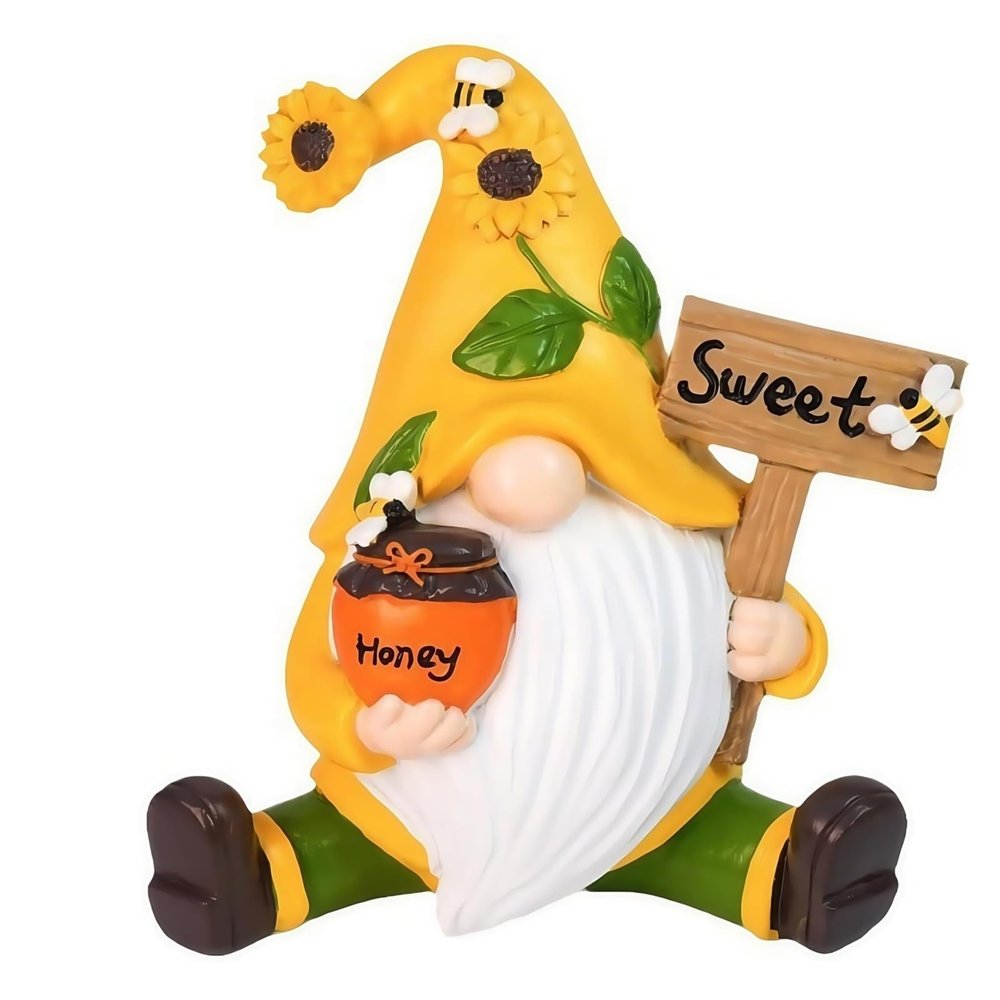 FriendshipHome Beekeeping Gnome Figurine, Spring Garden Decor