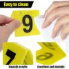 MOKKHNB Crime Scene Markers, 10-Piece Acrylic Evidence Markers, Yellow, 5.5 x 6.3 cm view 3