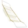 Adjustable Stainless Steel Bathtub Caddy with Telescopic Arms, Gold view 1