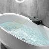 Adjustable Stainless Steel Bathtub Caddy with Telescopic Arms, Gold view 4