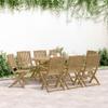 Nqyjm Folding Garden Chairs, Set of 8, 54.5 x 58 x 90 cm, Solid Acacia Wood view 3