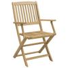 Nqyjm Folding Garden Chairs, Set of 8, 54.5 x 58 x 90 cm, Solid Acacia Wood view 4