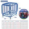 Indoor Ball Cart, Lockable Rotating Ball Cage, Basketball and Soccer Ball Hopper, Folding Ball Storage Cabinet view 3