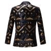 Clumanbbl Men's New Year's Suit Glitter Outfit Costume Party Metallic Sequin Jacket 70s Baseball Bomber Jacket Disco Nightclub Blazer Black #2 XL view 4