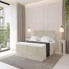 ALTDECOR TOLO-v1 Box Spring Bed with H3 Mattress, 180 × 200 cm, Cream view 1