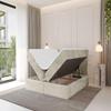 ALTDECOR TOLO-v1 Box Spring Bed with H3 Mattress, 180 × 200 cm, Cream view 3