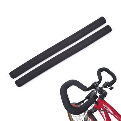 Helilyco Bicycle Handlebar Foam Sponge Grips, 50 cm, 22.2 mm Compatible, 1 Pair, Black