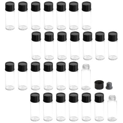 30-Piece 10 mL Borosilicate Glass Sample Vial Set with Screw Caps, Stoppers and Labels