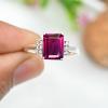 SILVERTROVE Lab-Created Rhodolite Gemstone Ring, Silver-Plated, for Women and Men, Handmade CRG1252AW8_(54 (17.2) view 2