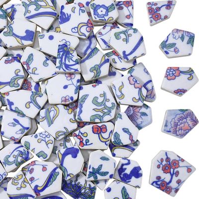 SOFPLATE 500 g Blue-and-White Porcelain Mosaic Tile Pieces