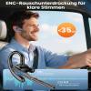 New Bee Bluetooth Headset, 72-Hour Playtime, Bluetooth 5.1 with LED Charging Case view 2