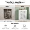 DEOPXF Radiator Cover Cabinet, 2 Installation Methods, Washable, Breathable, Easy Assembly, 100 x 80 x 25 cm view 4