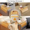 JFBLSD Folding Bamboo Sofa Armrest Tray view 3