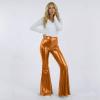 Women's Metallic Flared Wet-Look Leggings view 2