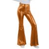 Women's Metallic Flared Wet-Look Leggings view 3