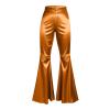 Women's Metallic Flared Wet-Look Leggings view 4