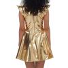 Women's Metallic Space Girl Alien Costume Dress view 4