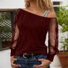 Women's Sequin Tunic Top with Mesh Long Sleeves view 2
