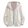 Women's Metallic Holographic Hooded Jacket view 1
