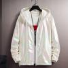 Women's Metallic Holographic Hooded Jacket view 2