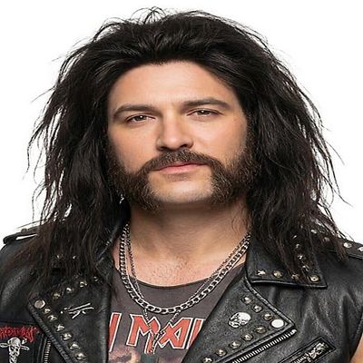 Maskworld Lemmy Rockstar Beard Set – Professional Beard Combination – Brown
