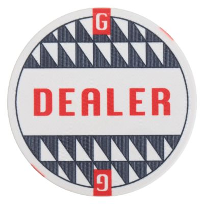 TOYANDONA Ceramic Dealer Button Poker Button, White, for Tournaments, 1 pc.